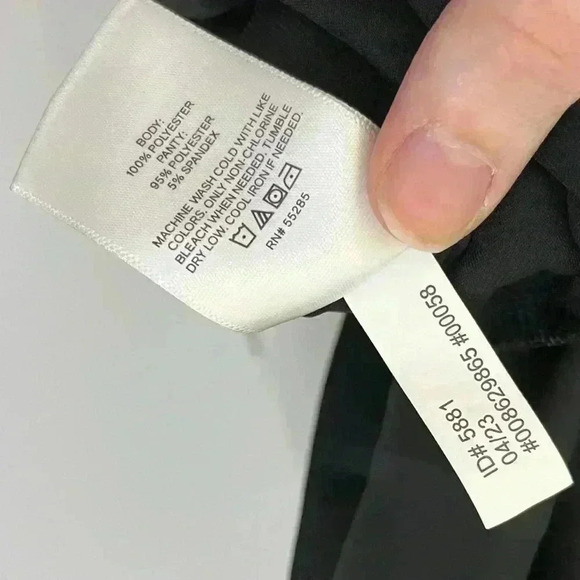 NWT Express silky flowy bodysuit in black size extra small - Picture 6 of 7